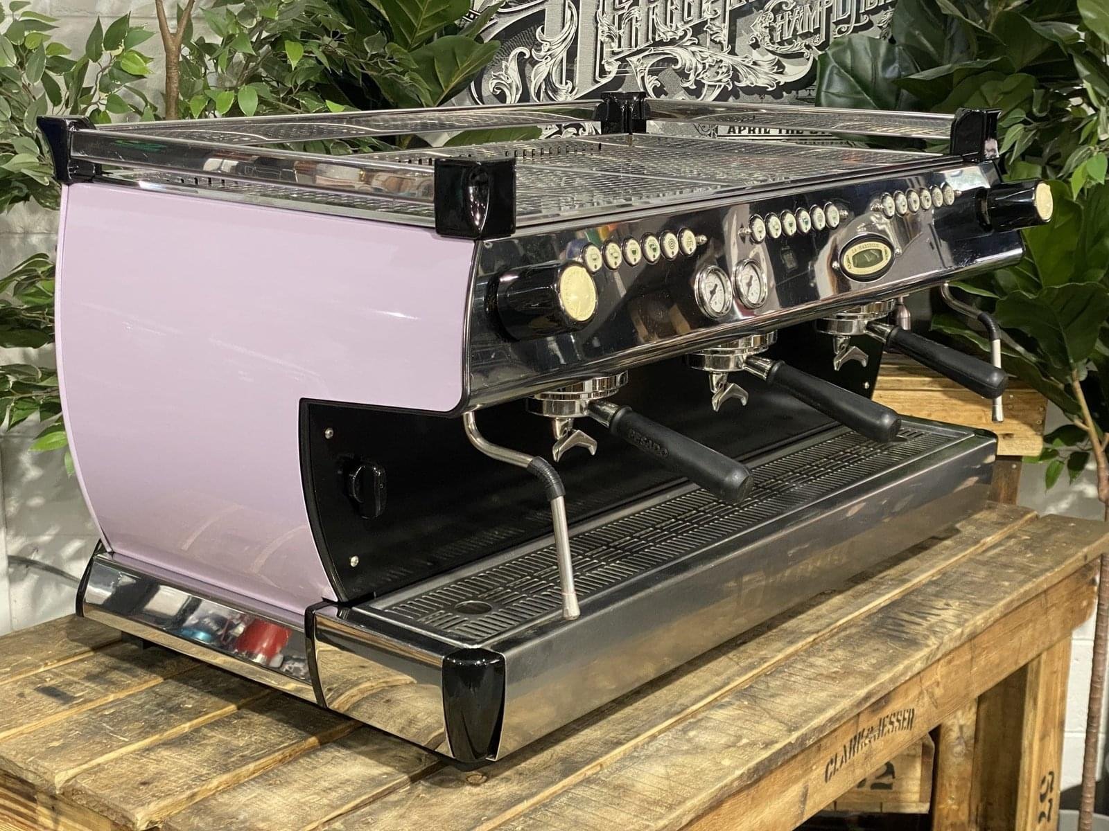 La Marzocco GB5 3 Group Violet & Black Splashback - Used
